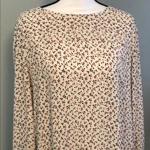 Loft floral blouse with open back detail